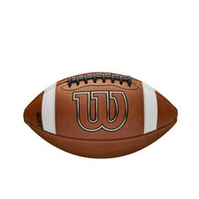 Wilson GST Leather Game Football - Brown, Junior Size, Excellent Grip  Durable
