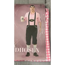 Halloween Men's Bavarian German Oktoberfest Costume Set Beer Medium Lederhosen