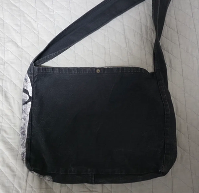 Kapital Kountry 14oz Denim Bone Print Book Bag Skeleton Indigo