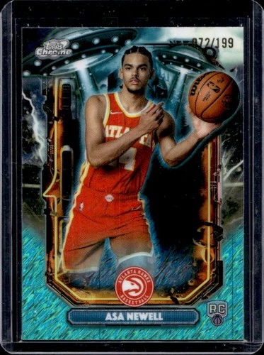 2025-26 Topps Cosmic Chrome Asa Newell ET Talent RC Aqua Equinox #/199