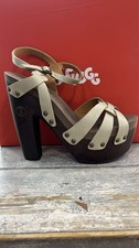Flogg Leather And Beech Wood Sandals In Tortora Evo Insole Model H