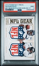 Russell Wilson/Nick Foles 2012 National Treasures DUAL SHIELD 1/1 PSA 9 Rookie