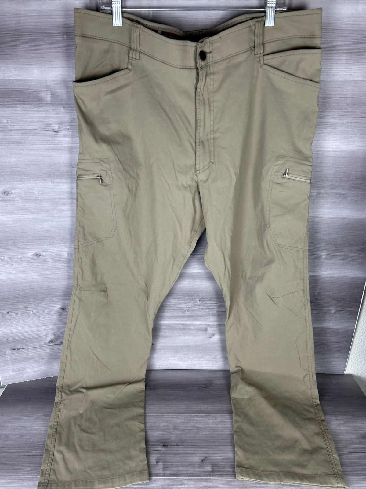 Wrangler Outdoor Performance Pants 40x32 Khaki Stretch Hiking Workwear NW780KP