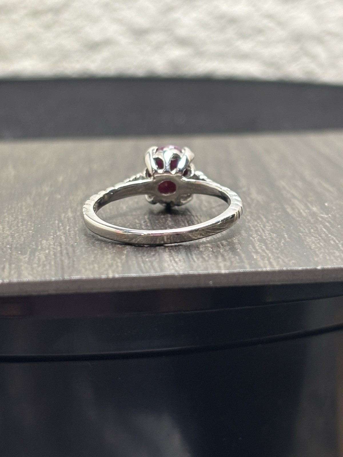 Sterling Silver Genuine Ruby Solitaire Ring Size … - image 6