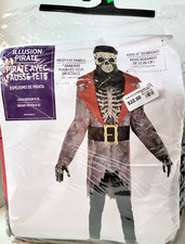 Illusion Pirate Costume Dress Up Halloween Child M 8-10 Mesh Eye Panels