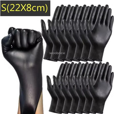 Disposable Nitrile Black Gloves XL Latex-Free PVC Washing Housework Gloves UK