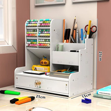 Portapenne Mark Pen Organizzatori Da Scrivania in Legno Scaffali Accessori Organ