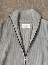 Maison Margeila  Grey Heavyweight  Knit Full Zip Cardigan | Small (44) | New