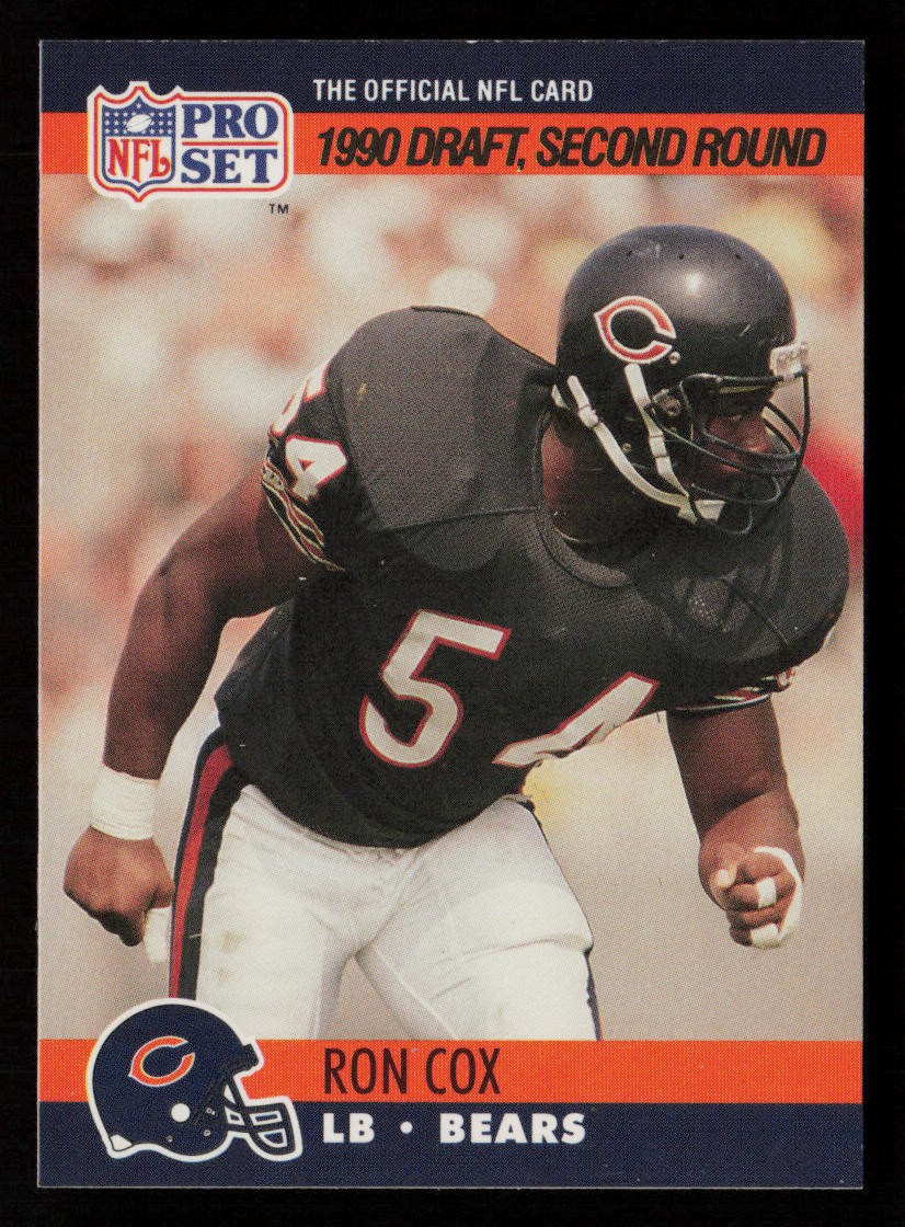 Ron Cox 1990 Pro Set #702 RC Rookie Chicago Bears