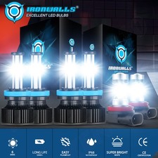 6-sides H9 H11 H11 LED Headlight Bulb High Low Beam Fog Light Super Bright 6500K