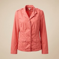 Charter Club Women's Coral Blazer Jacket Sz 12 Lightweight Cotton Blend Classic