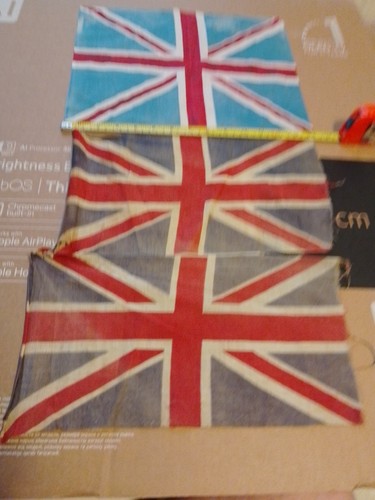 WW2 Vintage Union Jack Bunting Flags x3