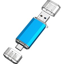 USB Flash Drive 128GB USB C SD Card USB 3.0 Memory Stick Dual Drive Smartphon...