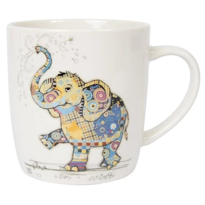LESSER & PAVEY Fine China Bug Art Eddie Elephant Coffee Mug Animal Novelty Christmas Gift