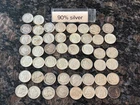 Lot of 50 Roosevelt Silver Dimes (90% Silver) - $5 Face Value - 1940s-1960s