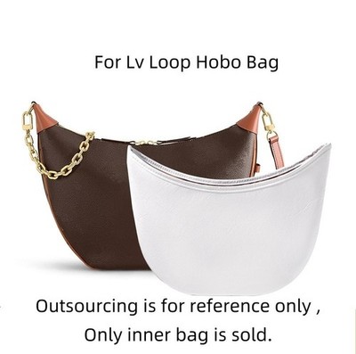 Bag Organizer Insert with Zipper Multi-Pocket Purse Liner for LV Loop Hobo Bag