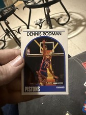 NBA Hoops 1989-90 Dennis Rodman #211 Detroit Pistons Basketball very rare card