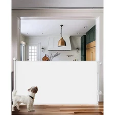 Retractable Baby Gate for Stairs & Doorways, 34" Tall, Extends to 55" Wide🛡️