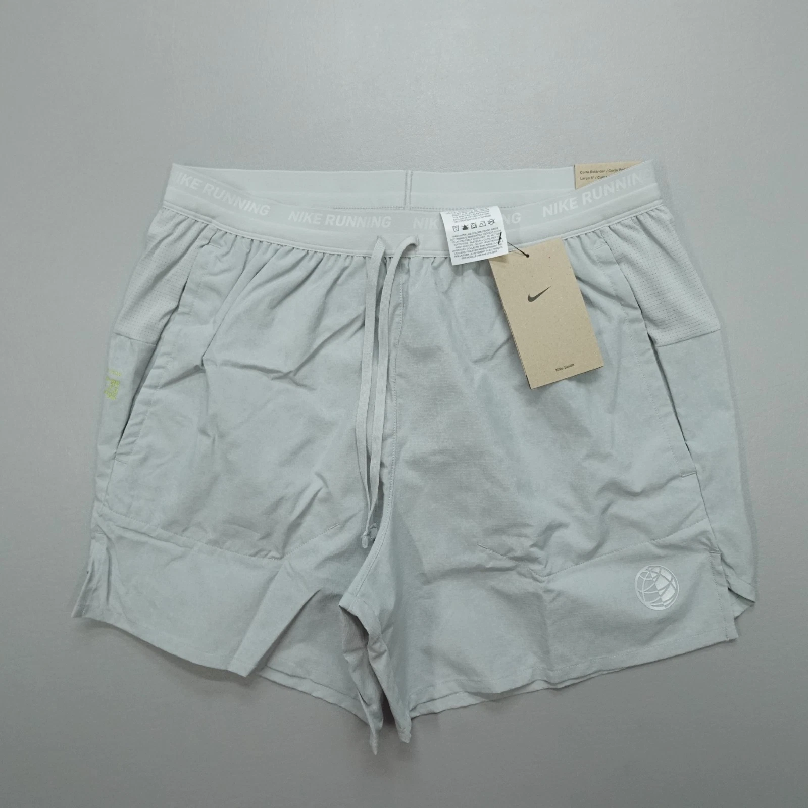 Nike International Running Shorts Stride Brief Lined Reflective Lightweight 5"