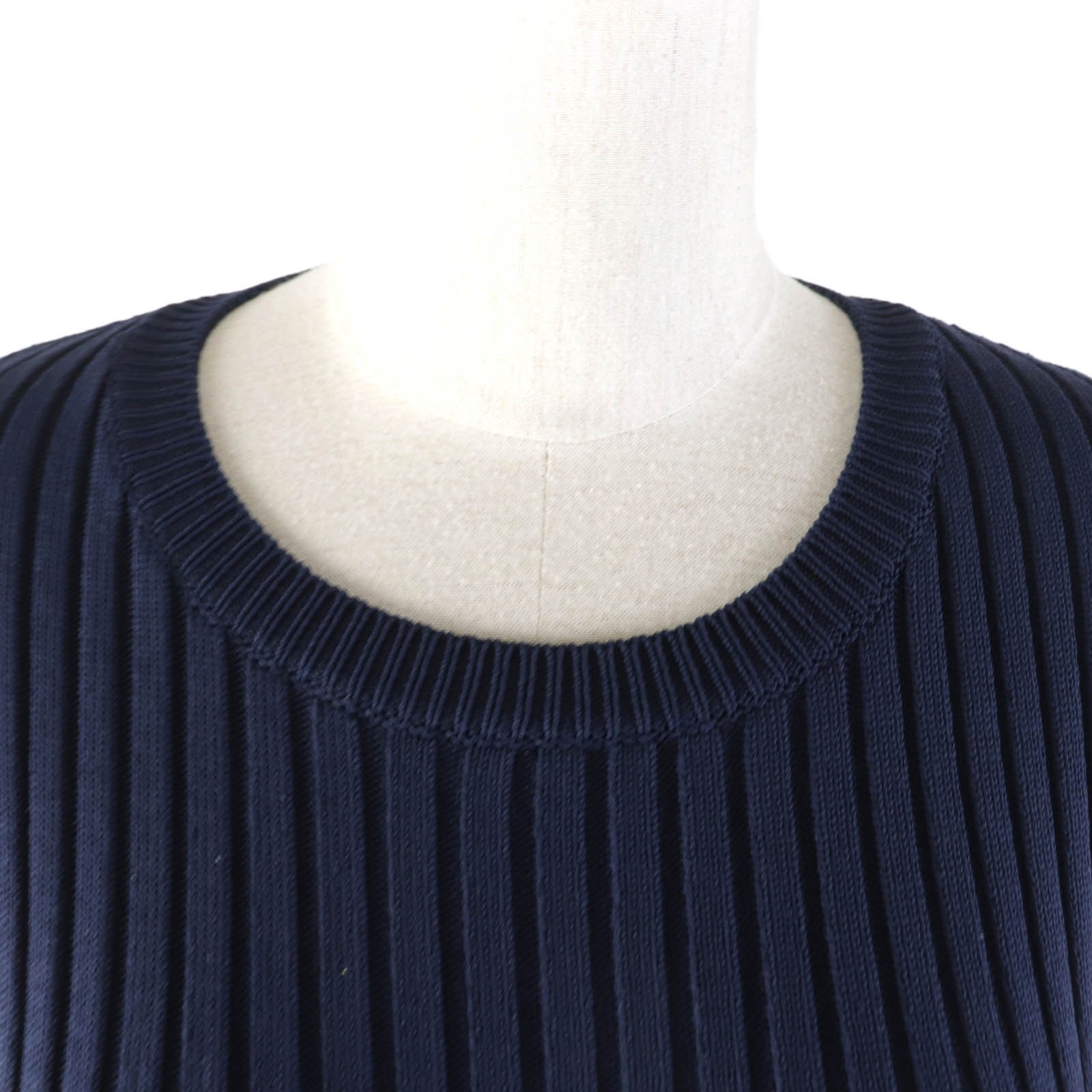 MONCLER Ladies Jumpsuit Unused Tuta Crew Neck Sleeveless Ribbed Knit Navy M thumbnail 4