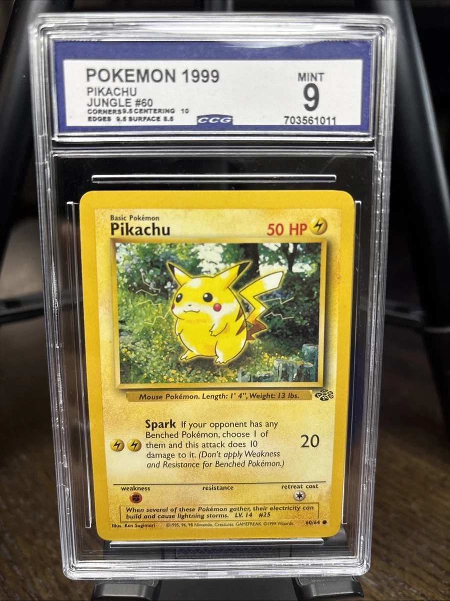 Pikachu Pokémon TCG Grade 9 Jungle Individual Collectible Card