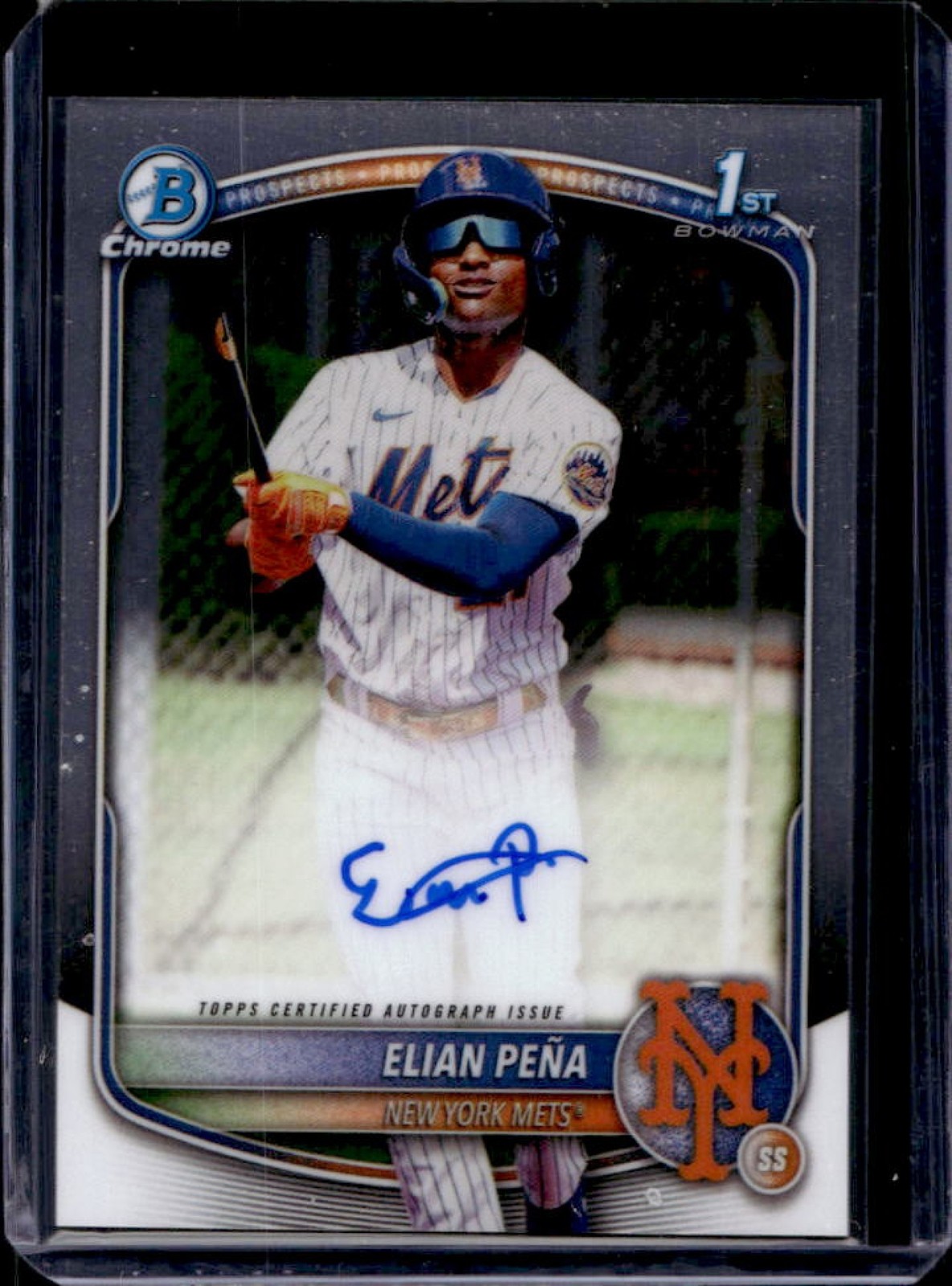 2025 Bowman Chrome Elian Pena Auto 1st #CPA-EP Mets