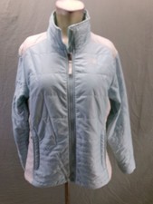 The North Face Size L Women Blue Pockets Full Zip Drawcord Hem Hiking Jacket 004