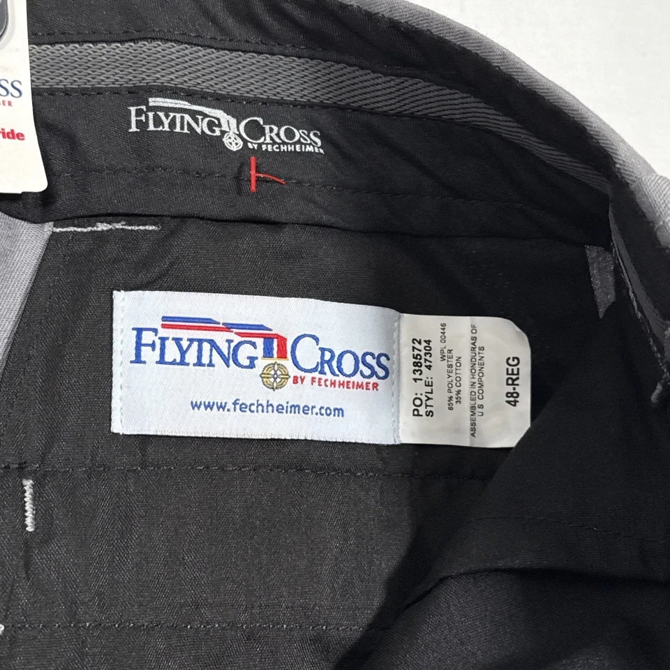 Lot Of 2 Flying Cross men’s 47304 Pants With Cargo Pocket 48 Reg Dark Gray - Image 4 of 4