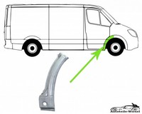Radhaus Reparaturblech Stahl Vorne Rechts FüR Mercedes 638/2 Vito W638 96-03