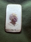 Australia 2019 1 oz .9999 Silver Bar Dragon Queen Elizabeth II