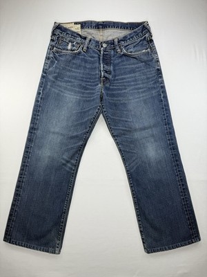 Abercrombie & Fitch Men s Jeans W33 Straight Leg Button Fly Hemmed 27  Inseam