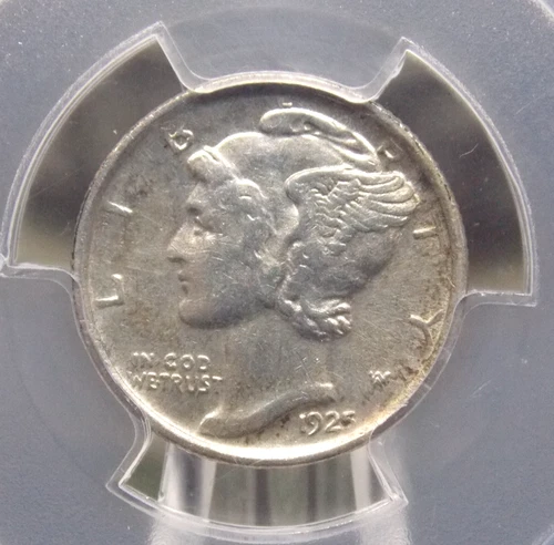 1925 "D" Mercury SILVER Dime 10c PCGS AU53 #624 About Uncirculated ECC&C, Inc.