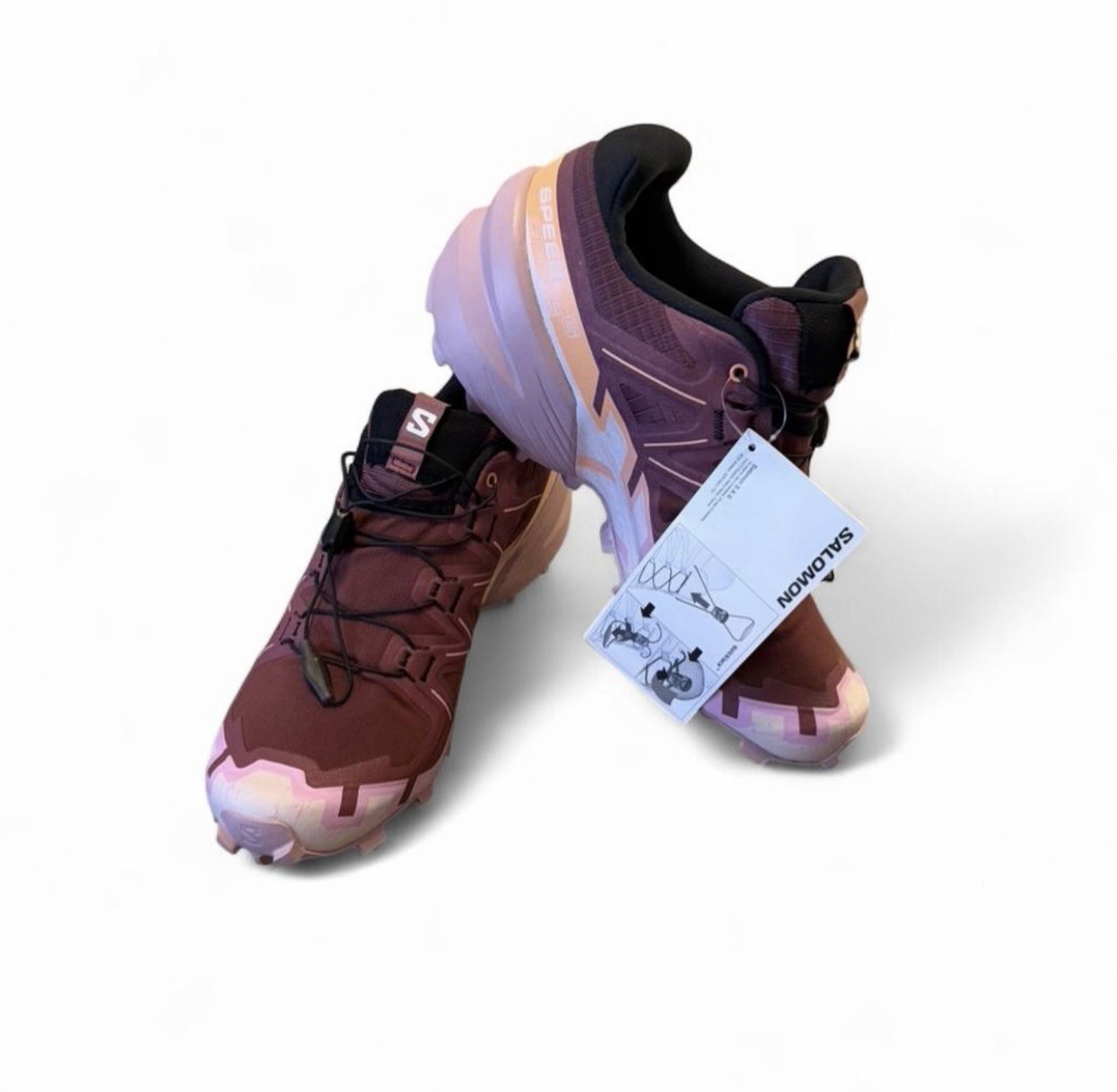 Salomon Speedcross 6 Trail Running Shoes Women’s 9 Burgundy Quicklace Ortholite