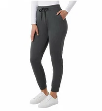 NEW WOMENS WEATHERPROOF 32 DEGREES HEAT TECH FLEECE JOGGERS GREEN CHARCOAL GREY