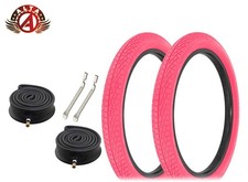 ALTA 20x2.40” Pink Street Park BMX Bicycle Grip Tires + Heavy Duty Tubes 6pc Set