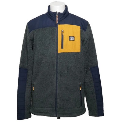 Protest, Fleecejacke, Herren, Größe: L, Grau/Blau/Orange, Polyester #ACv