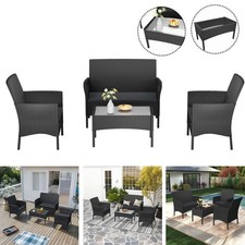 Mobili da giardino set di sedie mobili in rattan divano salotto set 4 pezzi mobili da terrazza set da giardino