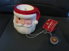 Santa Claus LED Flameless Candle Christmas Decor St. Nicholas Square NWT