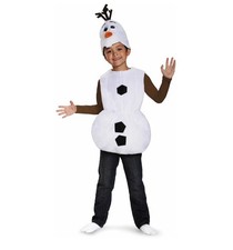 Disney Frozen Kids Olaf Tunic  Headpiece Halloween Costume - 4-6 Small