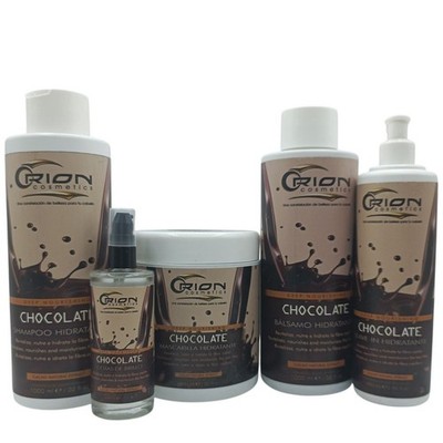 Orion Chocolate Hair Care Kit Shampoo Mask Conditioner Leave-In Shine Drops