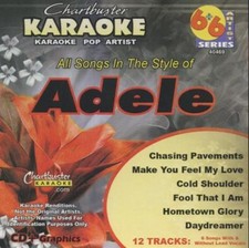 Chartbuster Karaoke: All Songs In The Style Of Adele MUSIC AUDIO CD sing pop
