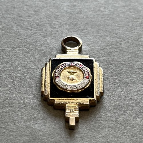 Vtg Manchester CT High School Pendant Enamel Gold Tone Kay Jewelers - Picture 3 of 9