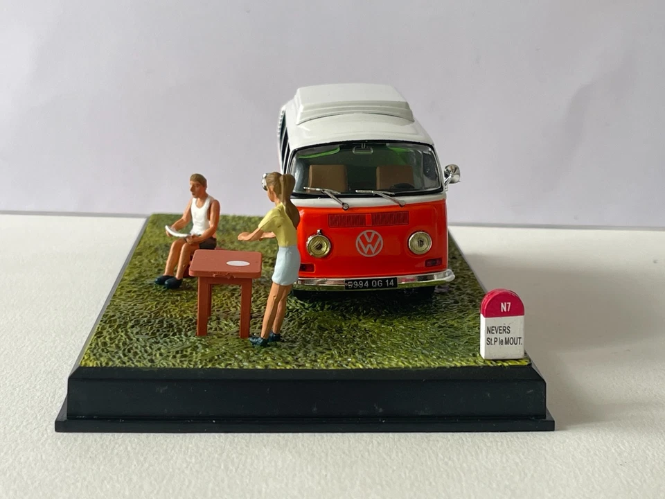 ALTAYA la route bleue 1/43 - Volkswagen Combi - le camping car - étape n°9 . - Photo 3/4