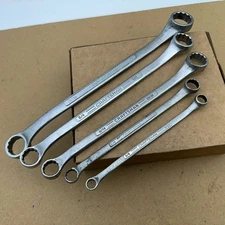 Vintage Craftsman 6 piece SAE Double Box End Wrench Set V Series USA 3/8” To 1”