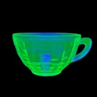 Vintage Uranium Depression Glass Green Collectible Tea Cup