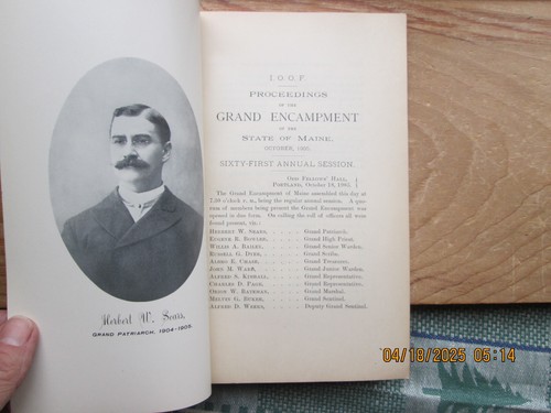 i.o.o.f. proceedings of the great encampment state of maine 1905 - Imagen 3 de 6