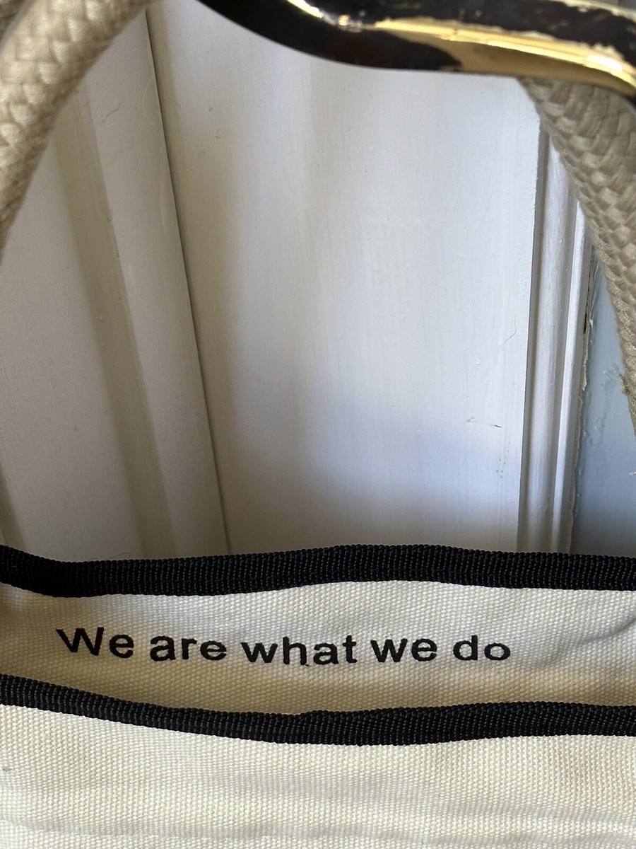 Anya Hindmarch I'M NOT A PLASTIC BAG Tote Cotton Canvas Bag