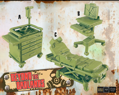 Ruined Hospital Equipment 2 - Post-Apocalyptic - 28 or 32mm - EC3D Designs -