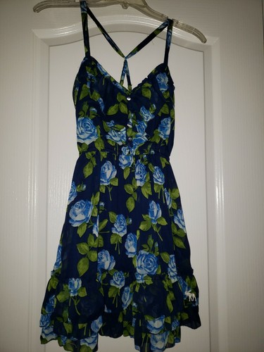 Abercrombie Girls Blue Sheer Sundress Size L