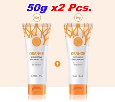 2x GMEELAN Orange Exfoliating Gel Scrub Face Body Acne Flawless Smooth Skin 50g